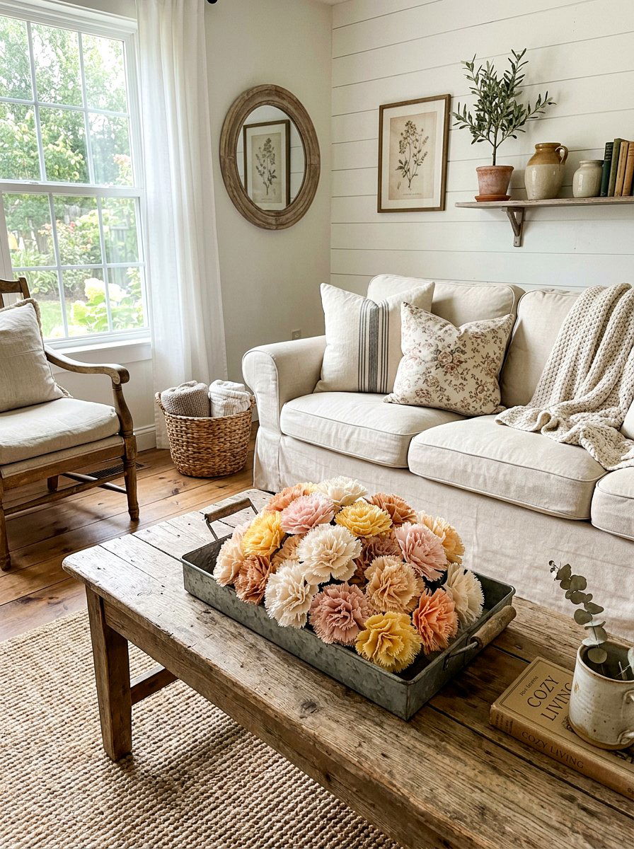 Fringe Edge Paper Flower - 25 Spring Tissue Paper Flower Ideas