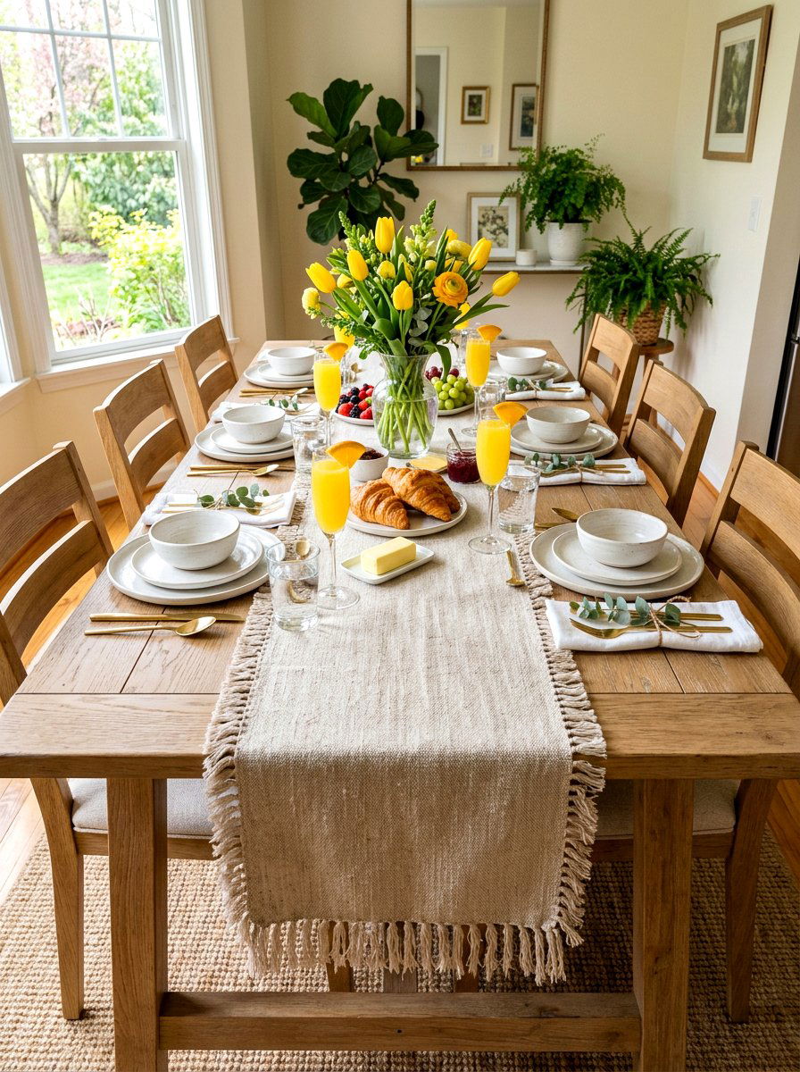 Fringe Table Runner - 25 Spring Fringe Decor Ideas