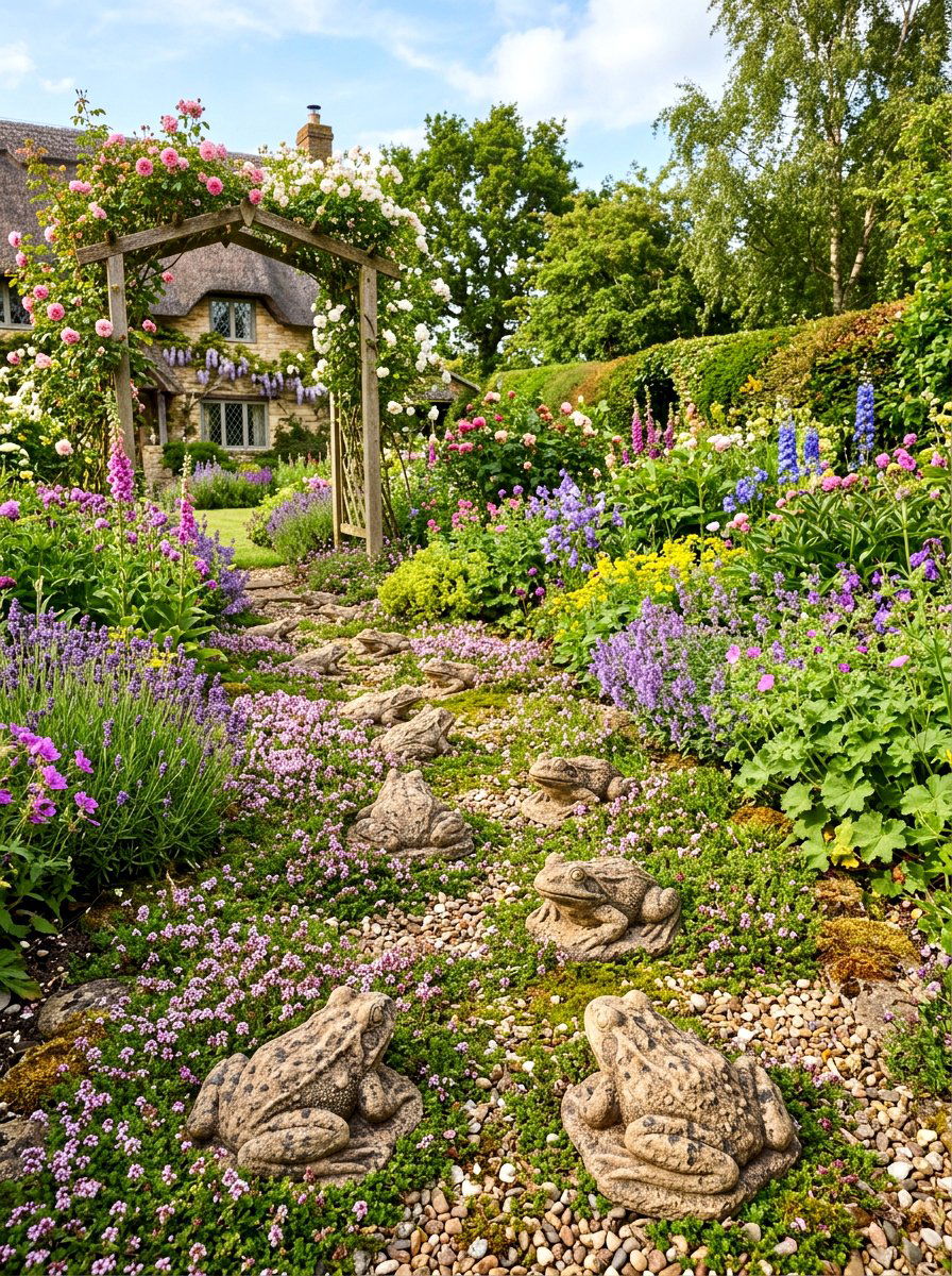 Frog Stepping Stones for Path - 25 Spring Frog Garden Decor Ideas