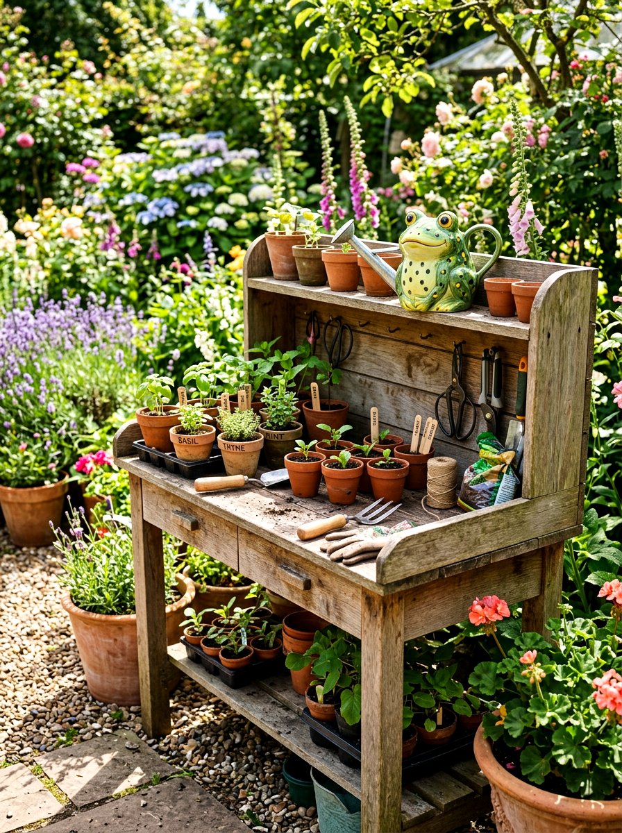 Frog Watering Can Decor - 25 Spring Frog Garden Decor Ideas