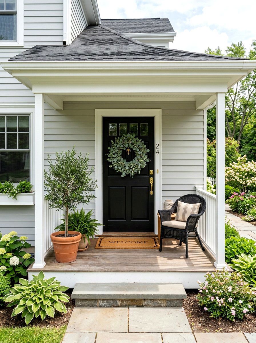 Front Door Eucalyptus Wreath - 25 Spring Oversized Wreath Ideas