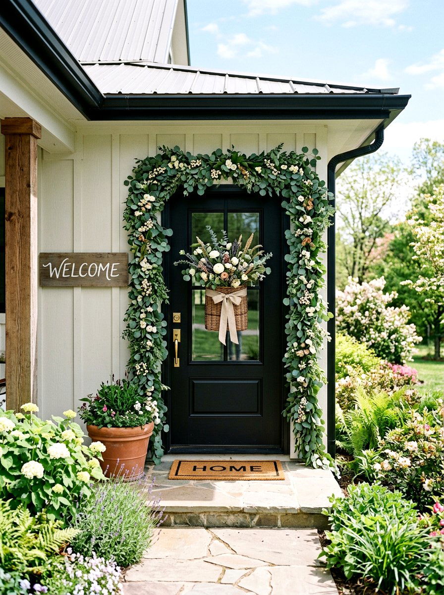 Front Door Wreath Alternative - 25 Spring Eucalyptus Garland Ideas