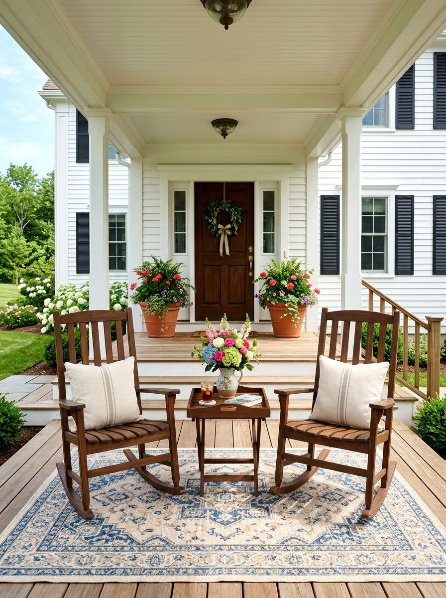 Front Porch Rocking Chair Set - 25 Spring Porch Rocking Chair Decor Ideas