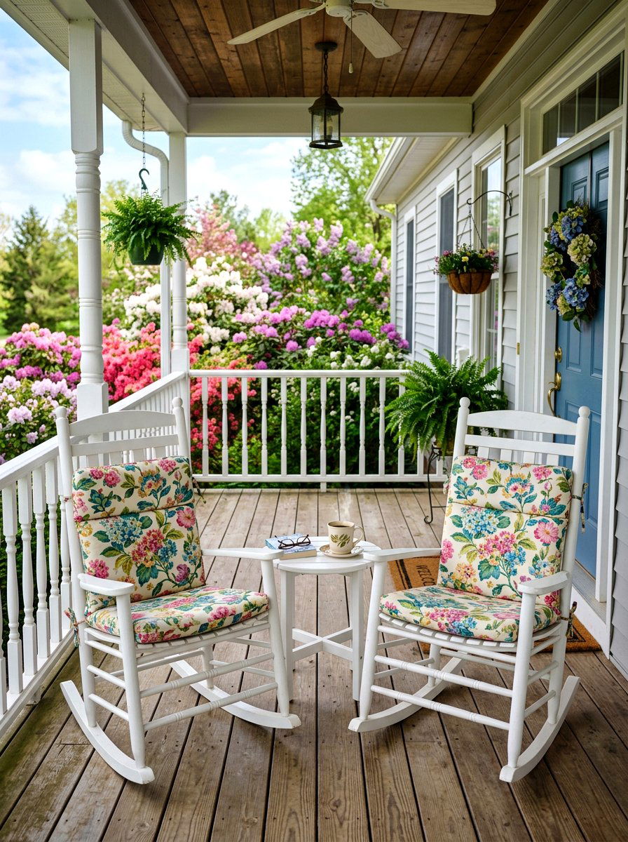 Front Porch Rocking Chairs - 25 Spring Front Porch Decor Ideas