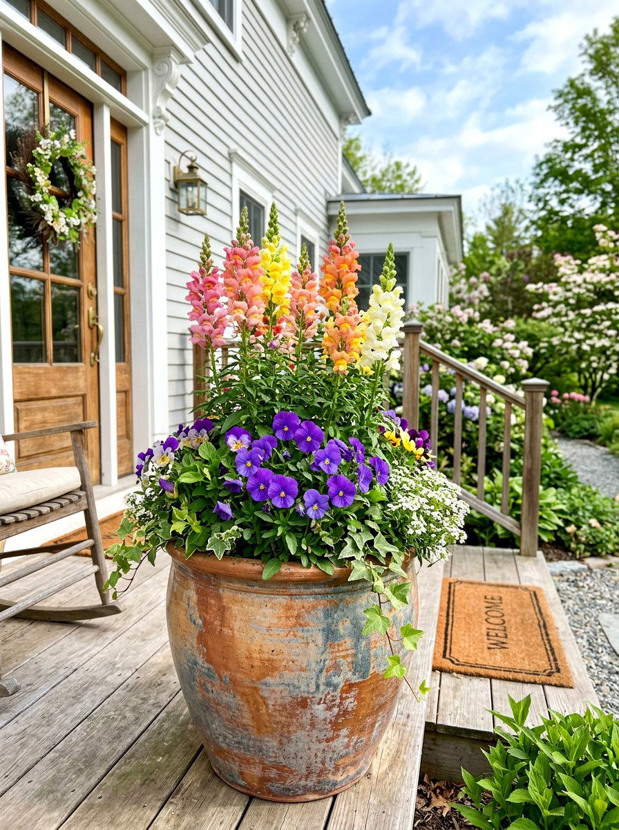 Front Porch Spring Planter - 25 Spring Planter Decorating Ideas