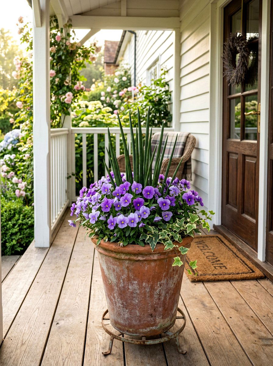 Front porch flower pot - 25 Spring Planter Ideas