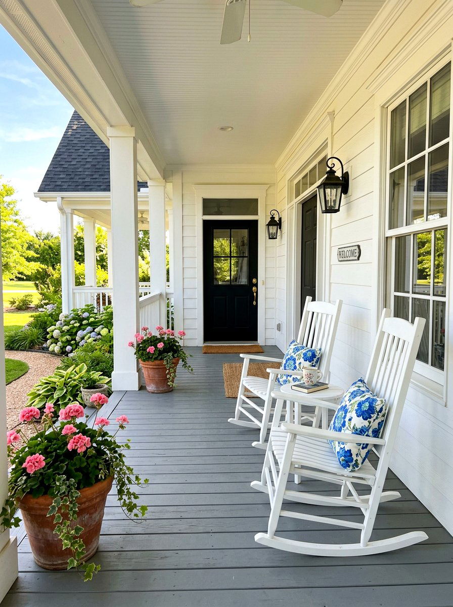 Front porch rocking chair - 25 Spring Southern Decor Ideas