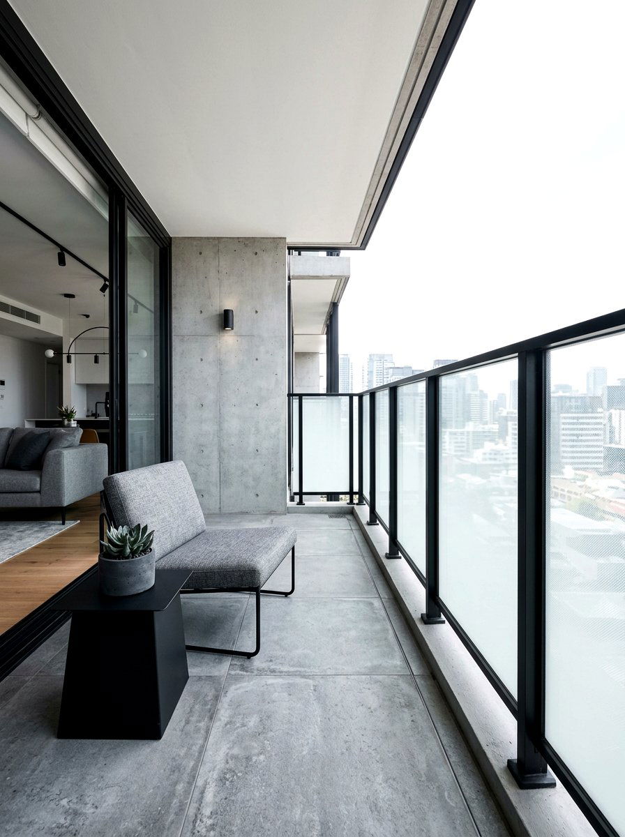 Frosted glass panels - 25 Spring Balcony Privacy Screen Ideas