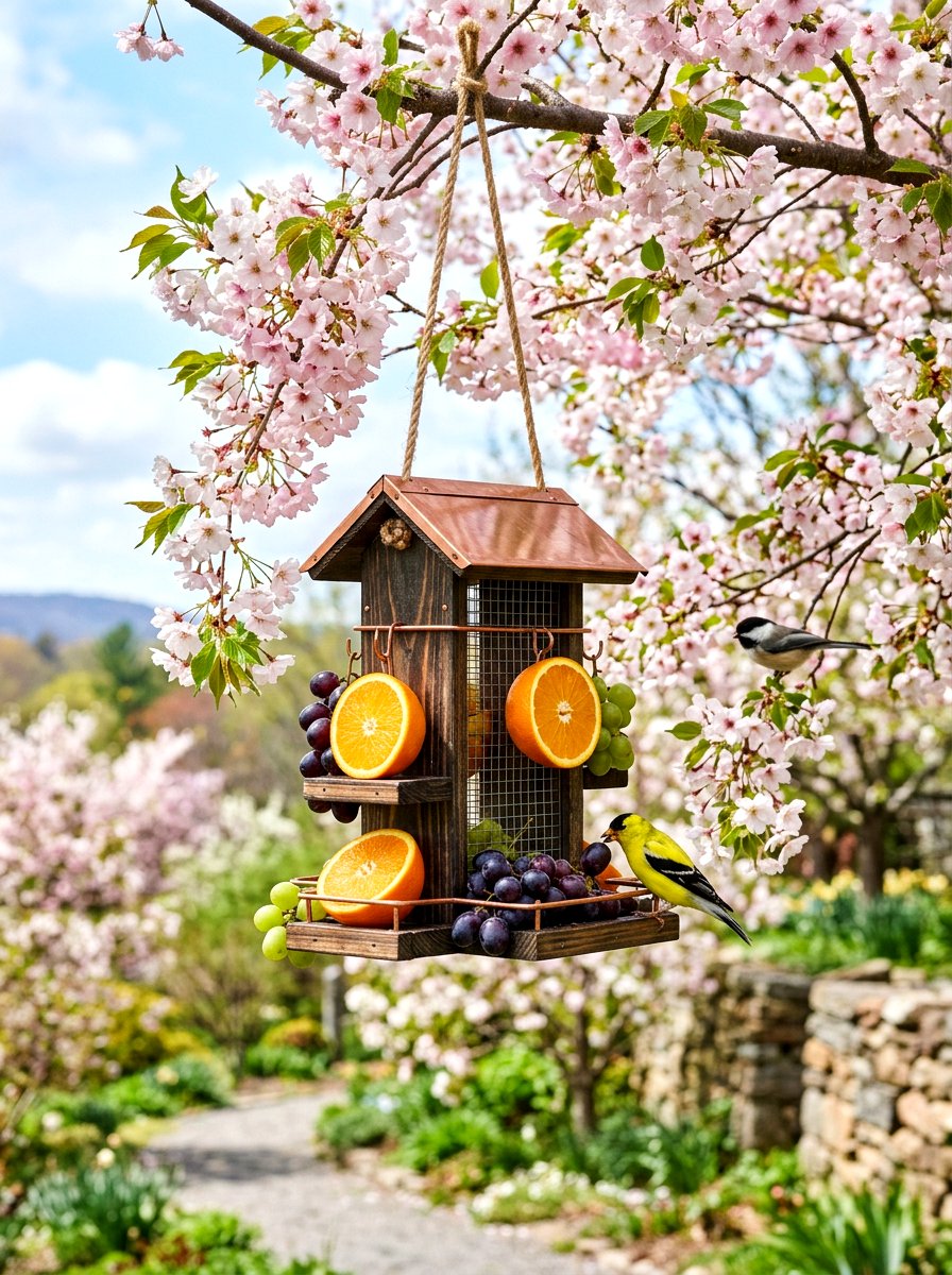 Fruit bird feeder - 25 Spring Bird Feeder Decor Ideas
