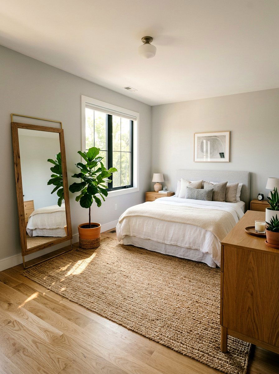 Full Length Leaner Mirror - 25 Spring Bedroom Mirror Ideas