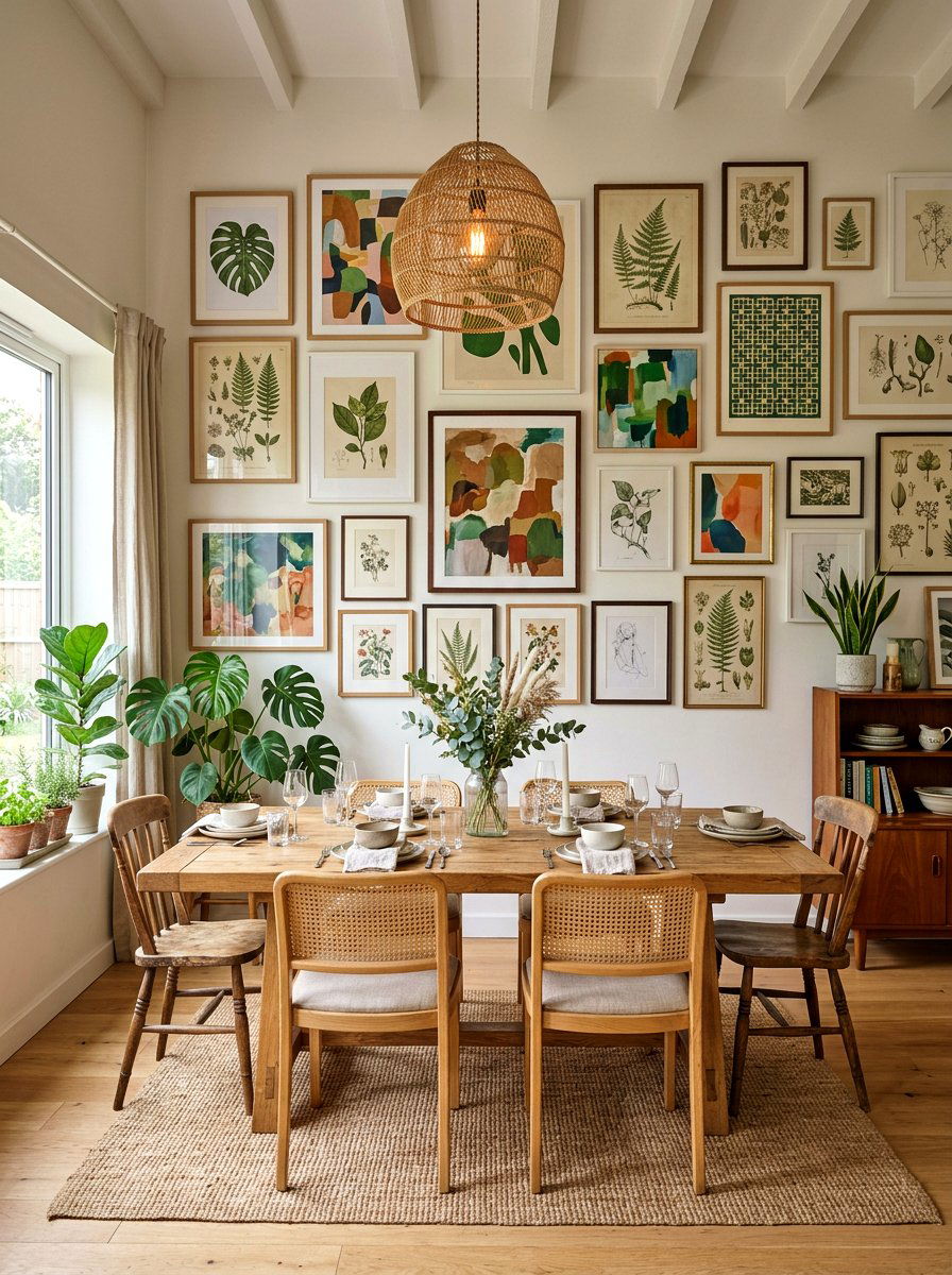 Gallery wall art - 25 Spring Bohemian Decor Ideas