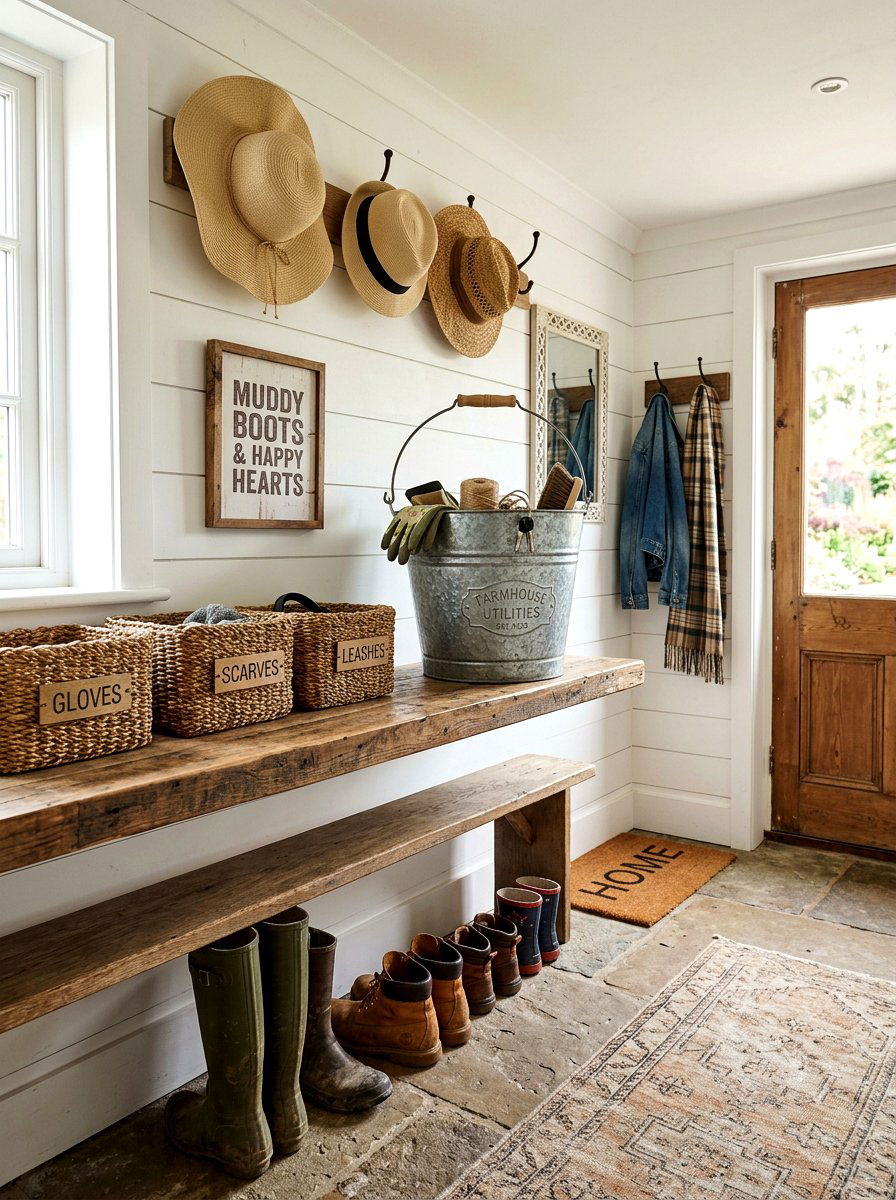 Galvanized Bucket - 25 Spring Shelf Decor Ideas