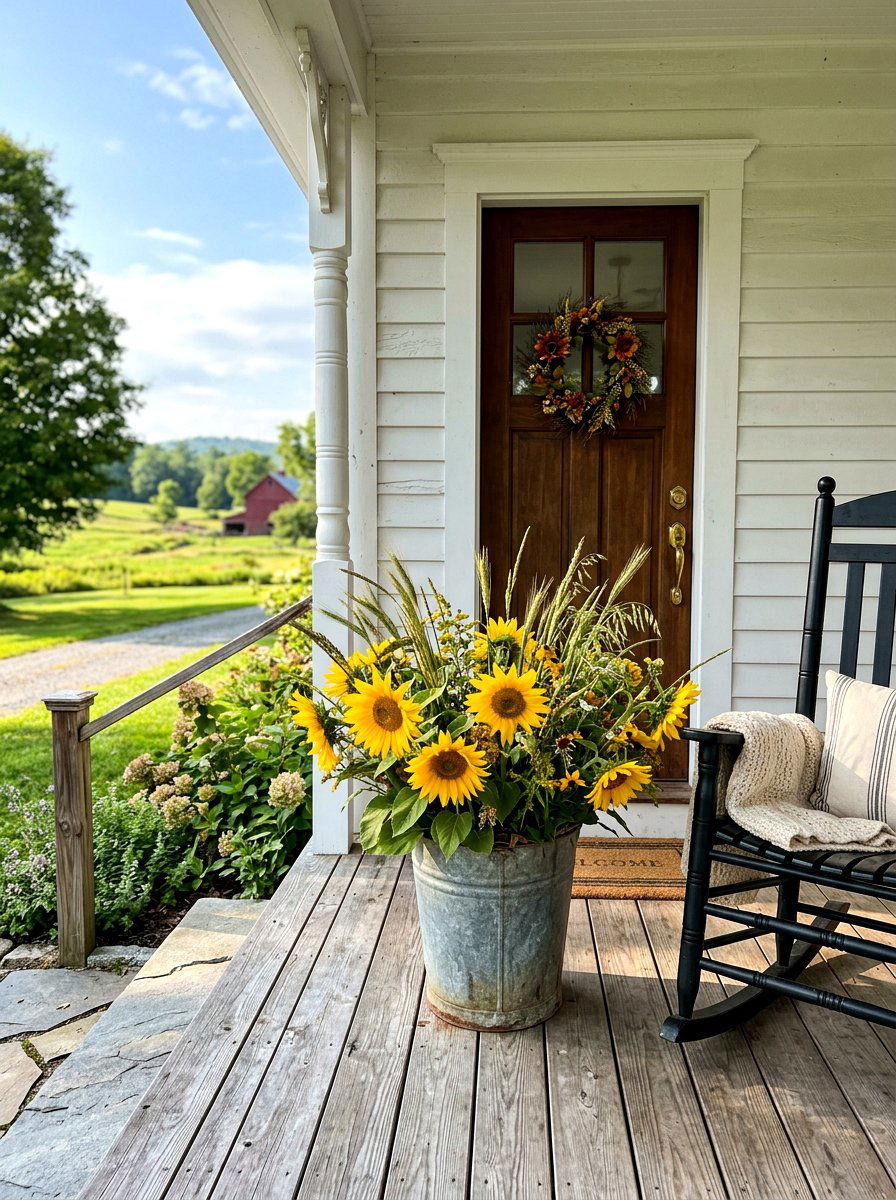 Galvanized Bucket Flowers - 25 Spring Wildflower Arrangement Ideas