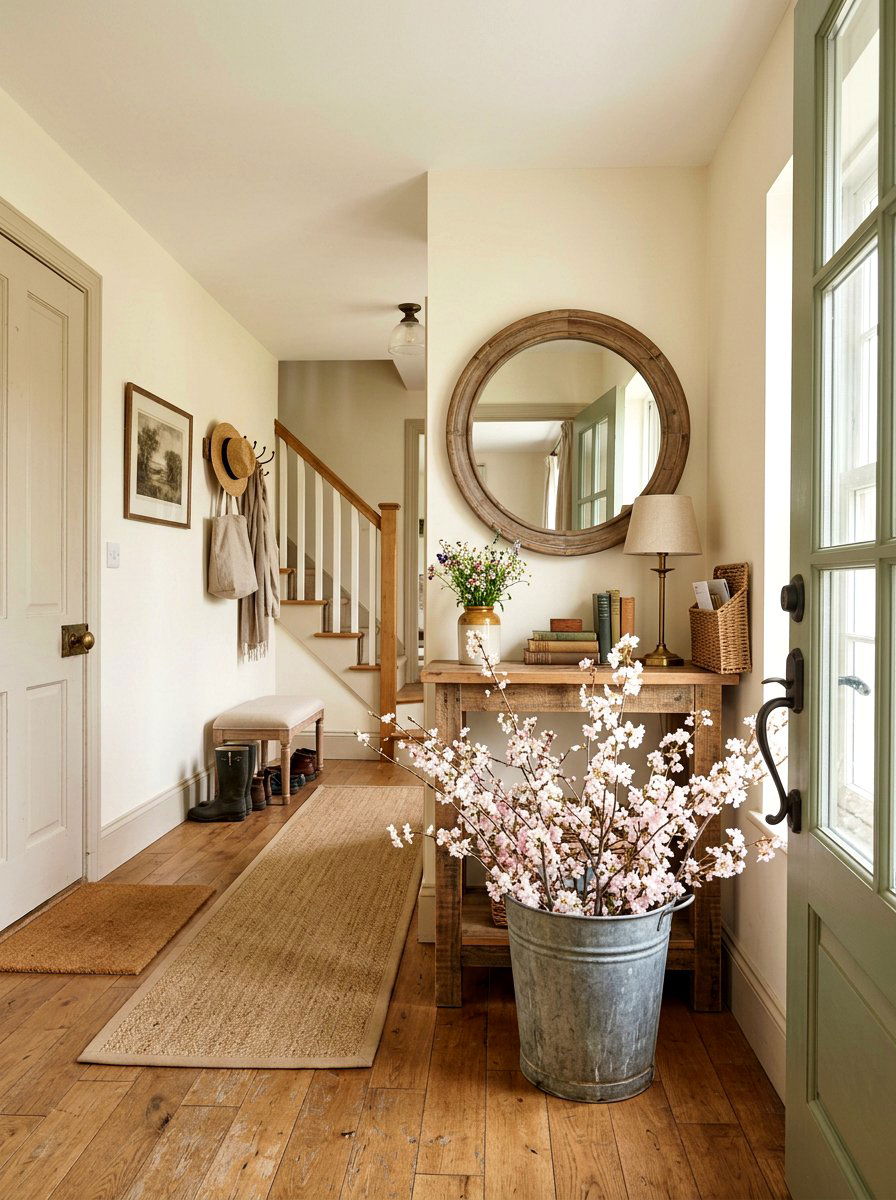 Galvanized Metal Bucket - 25 Spring Country Decor Ideas