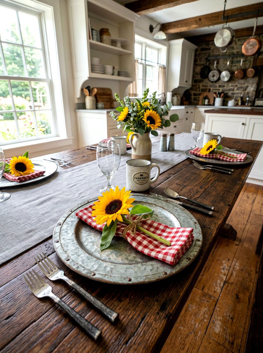 Galvanized Metal Charger - 25 Spring Charger Plate Ideas