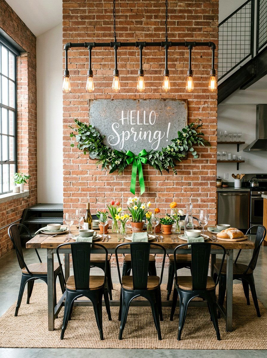 Galvanized Metal Wall Sign - 25 Spring DIY Sign Ideas
