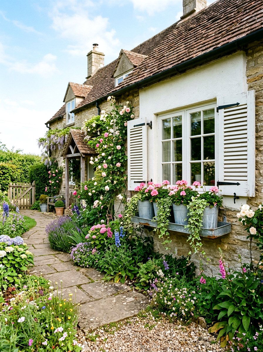 Galvanized Tin Bucket Window Box - 25 Spring Tin Bucket Planter Ideas