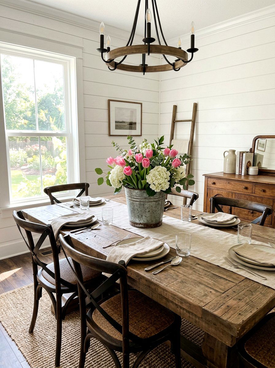 Galvanized bucket floral arrangement - 25 Spring Galvanized Decor Ideas