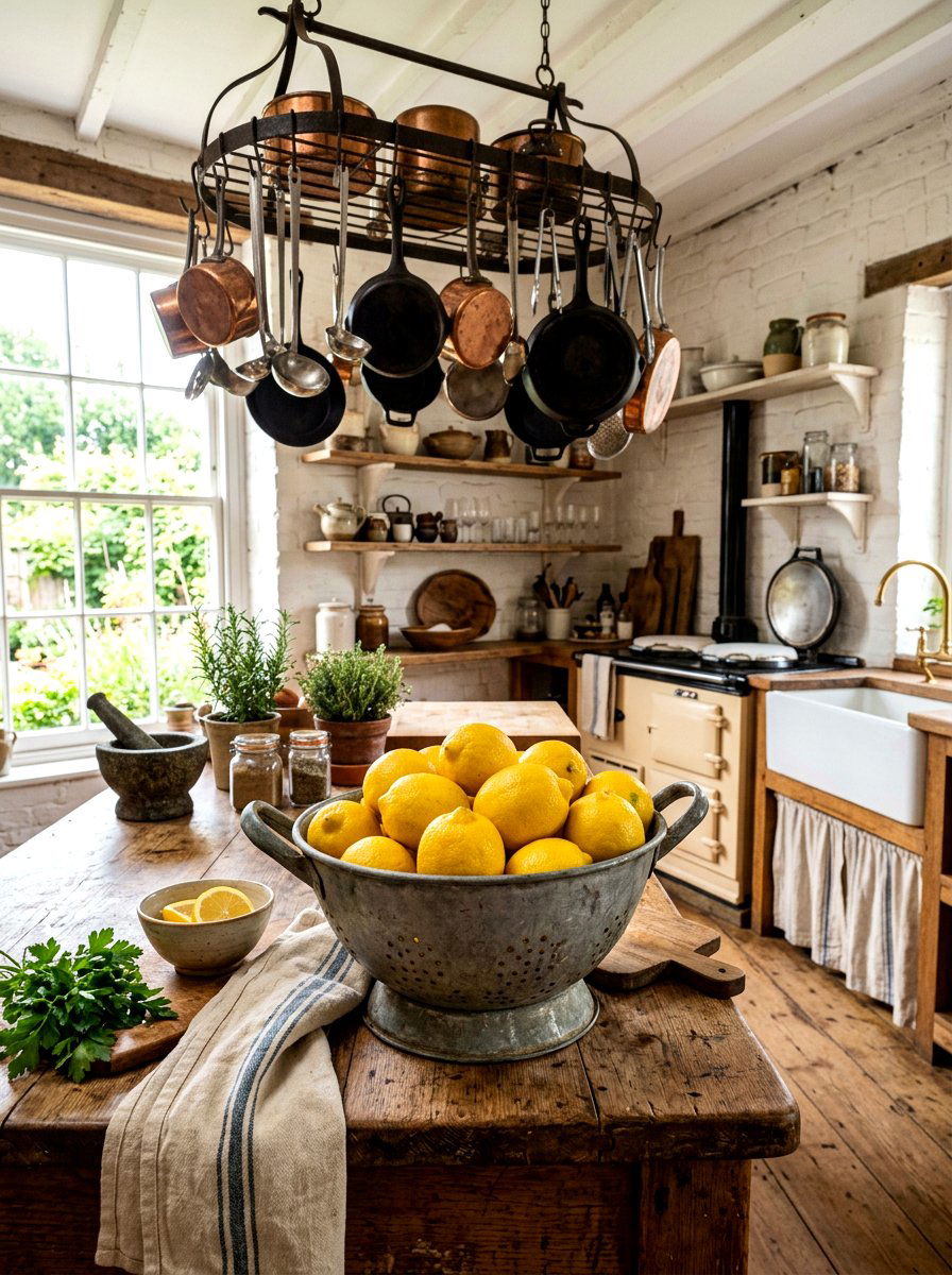 Galvanized colander kitchen decor - 25 Spring Galvanized Decor Ideas