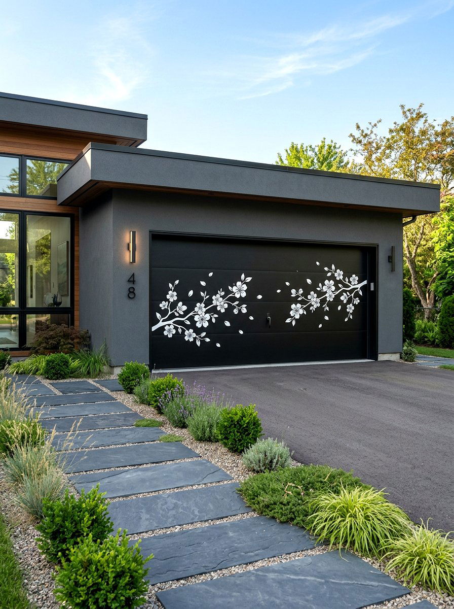 Garage Door Vinyl Decal - 25 Spring Garage Door Decor Ideas