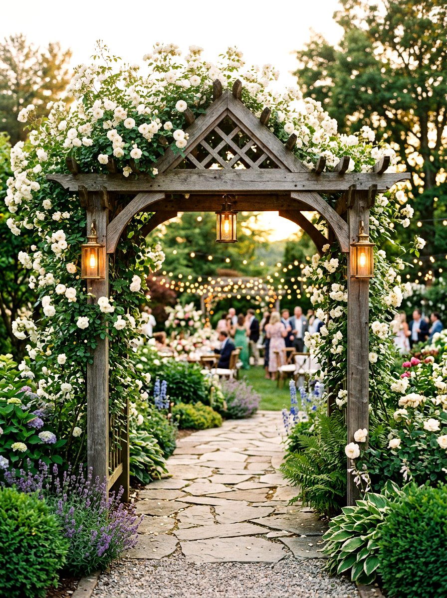 Garden Archway Entrance - 25 Spring Outdoor Party Decor Ideas