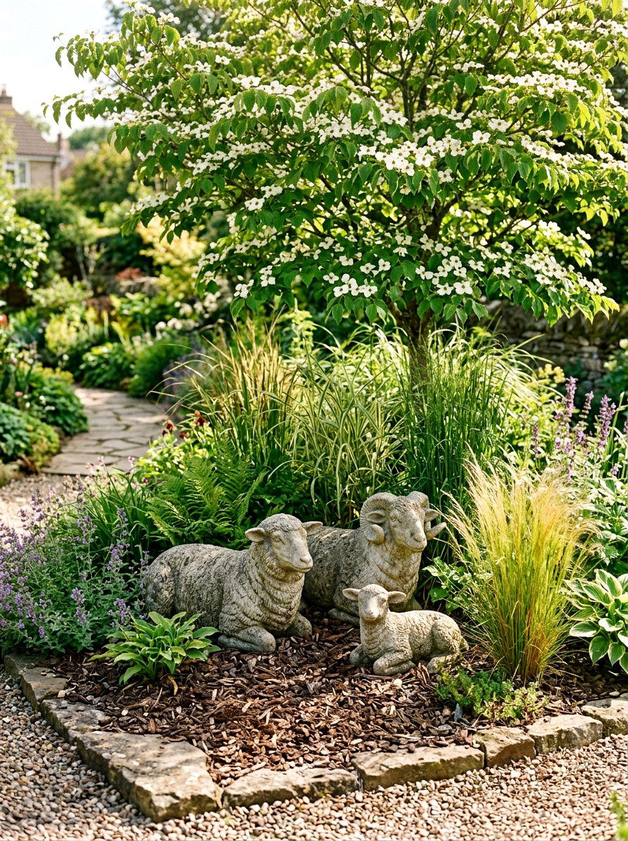 Garden Bed Ornament - 25 Spring Lamb Decor Ideas