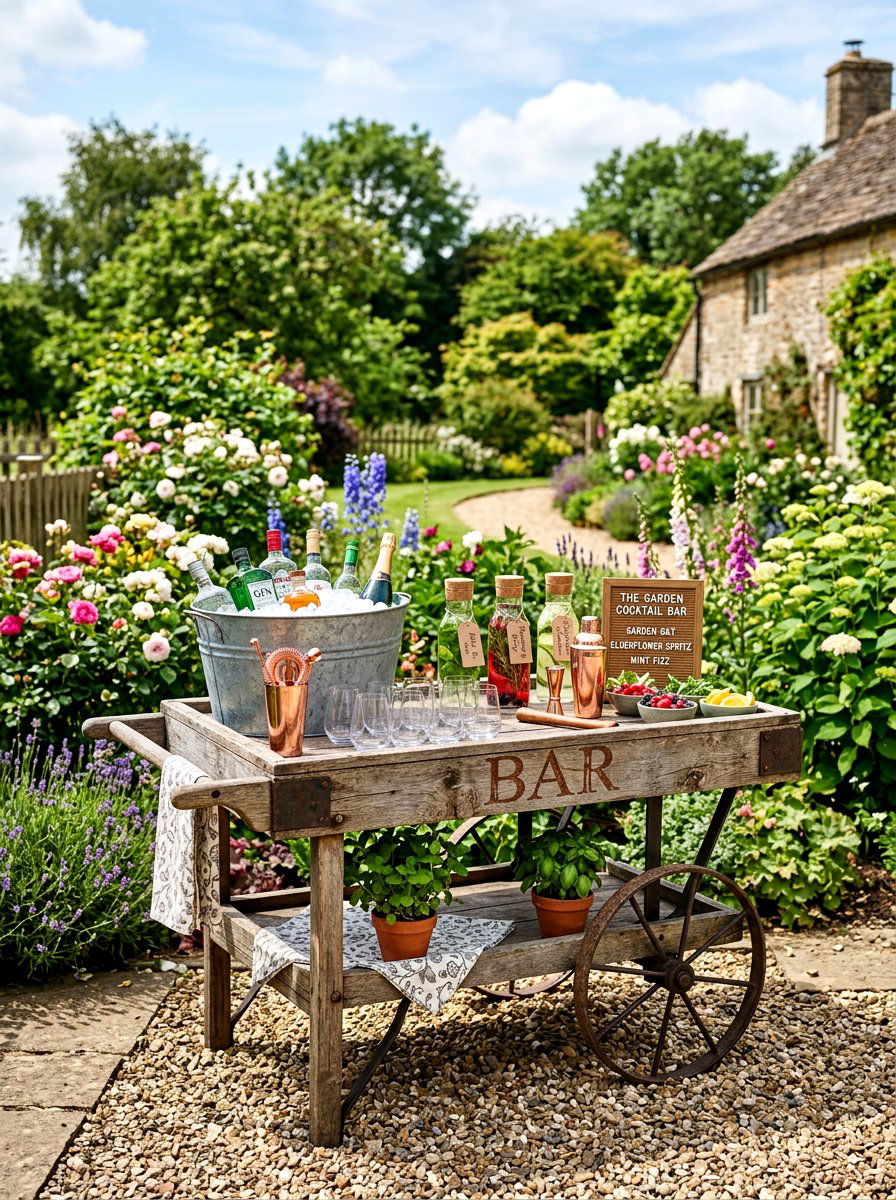 Garden Cocktail Bar - 25 Spring Garden Party Ideas