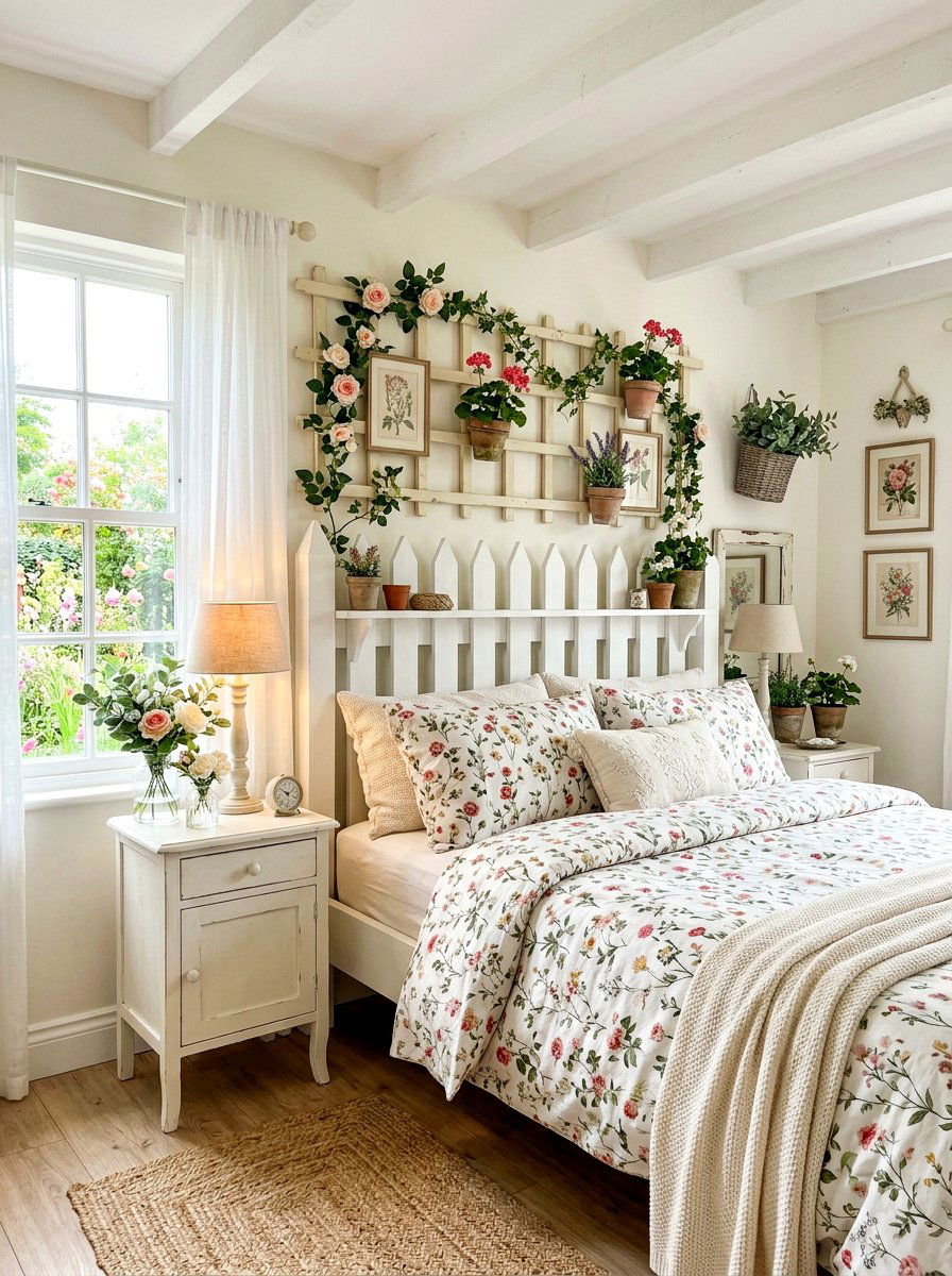 Garden Fence Headboard Bedroom - 25 Spring Kids Room Decor Ideas