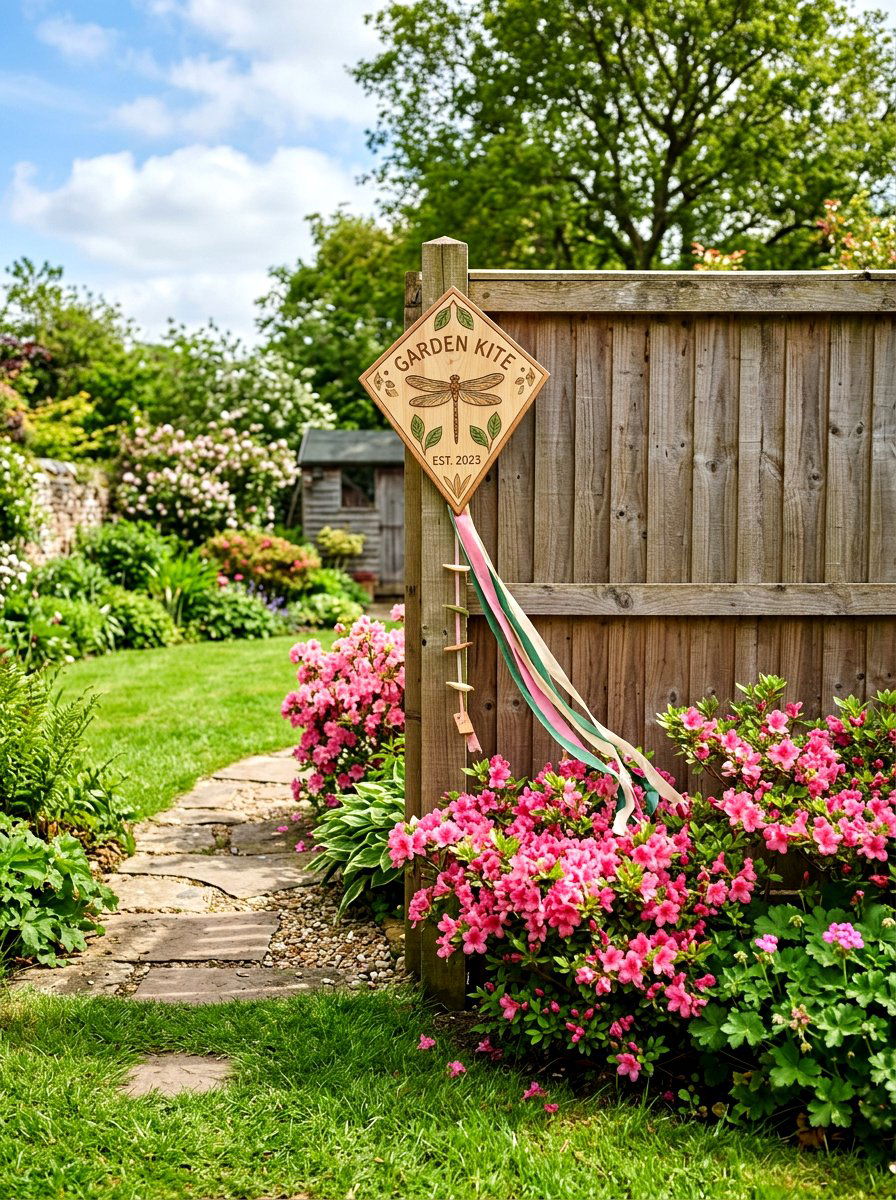 Garden Fence Wooden Kite - 25 Spring Kite Decor Ideas