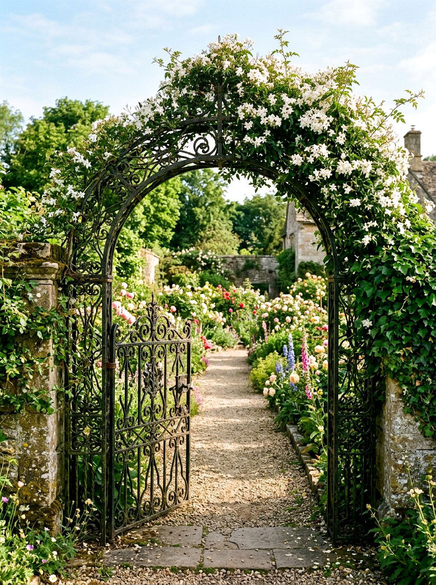 Garden Gate Arch - 25 Spring Wedding Arch Ideas