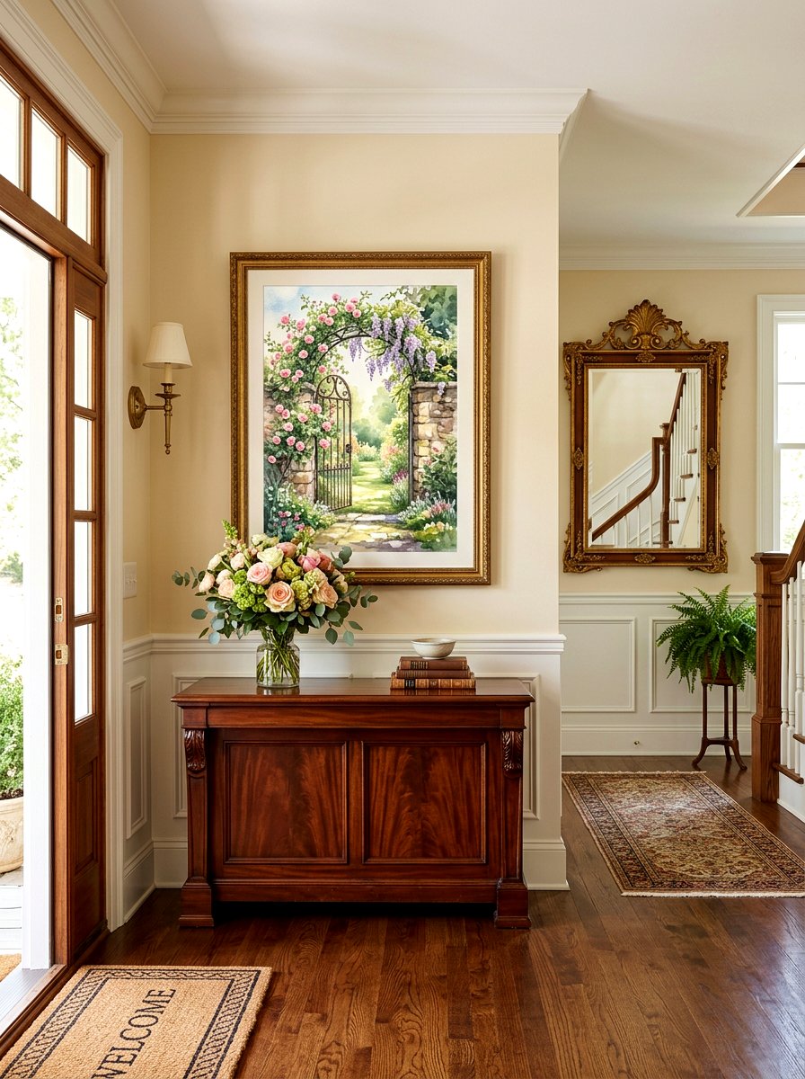 Garden Gate Arch - 25 Spring Watercolor Art Ideas