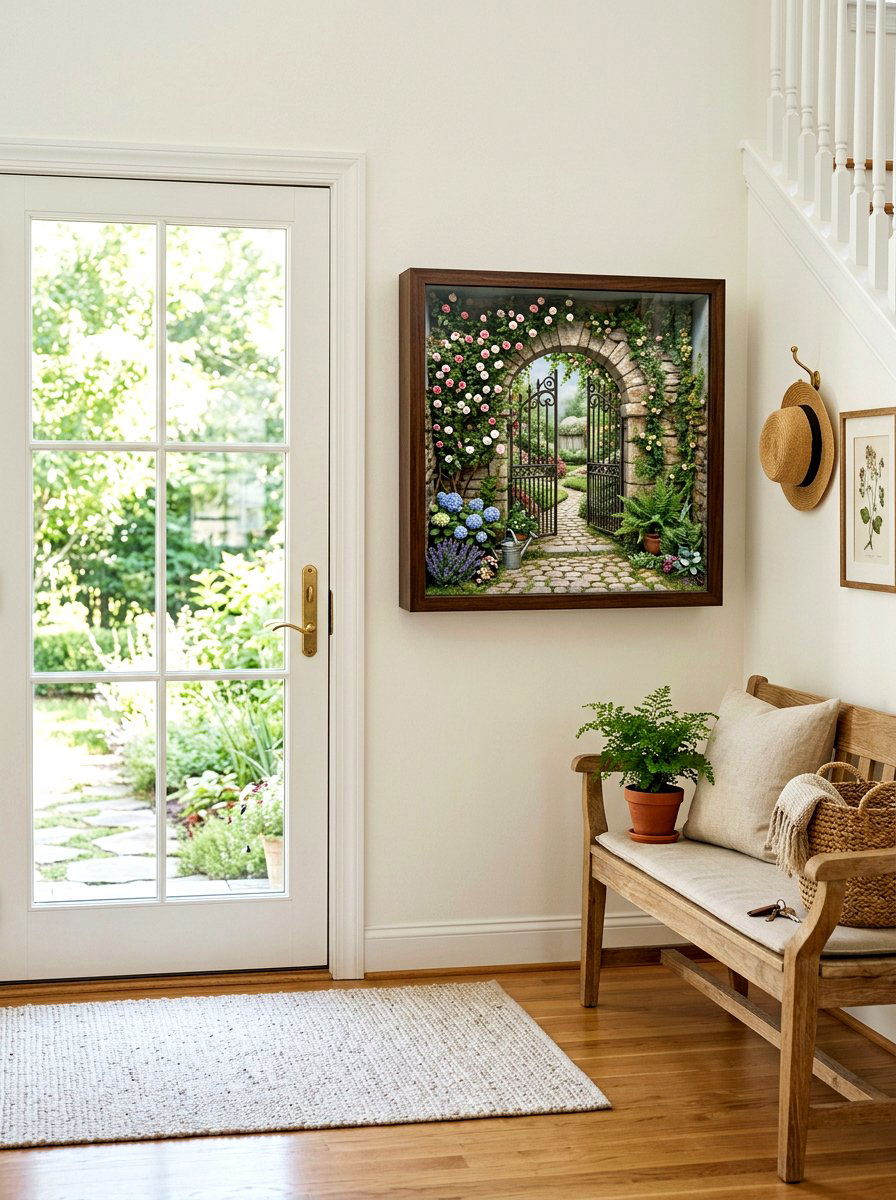 Garden Gate Shadow Box - 25 Spring Shadow Box Ideas