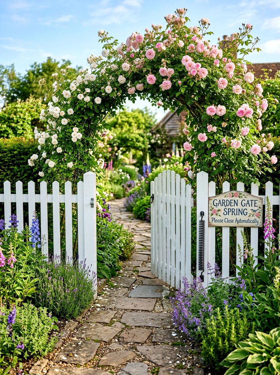 Garden Gate Spring Sign - 25 Spring Sign Decor Ideas