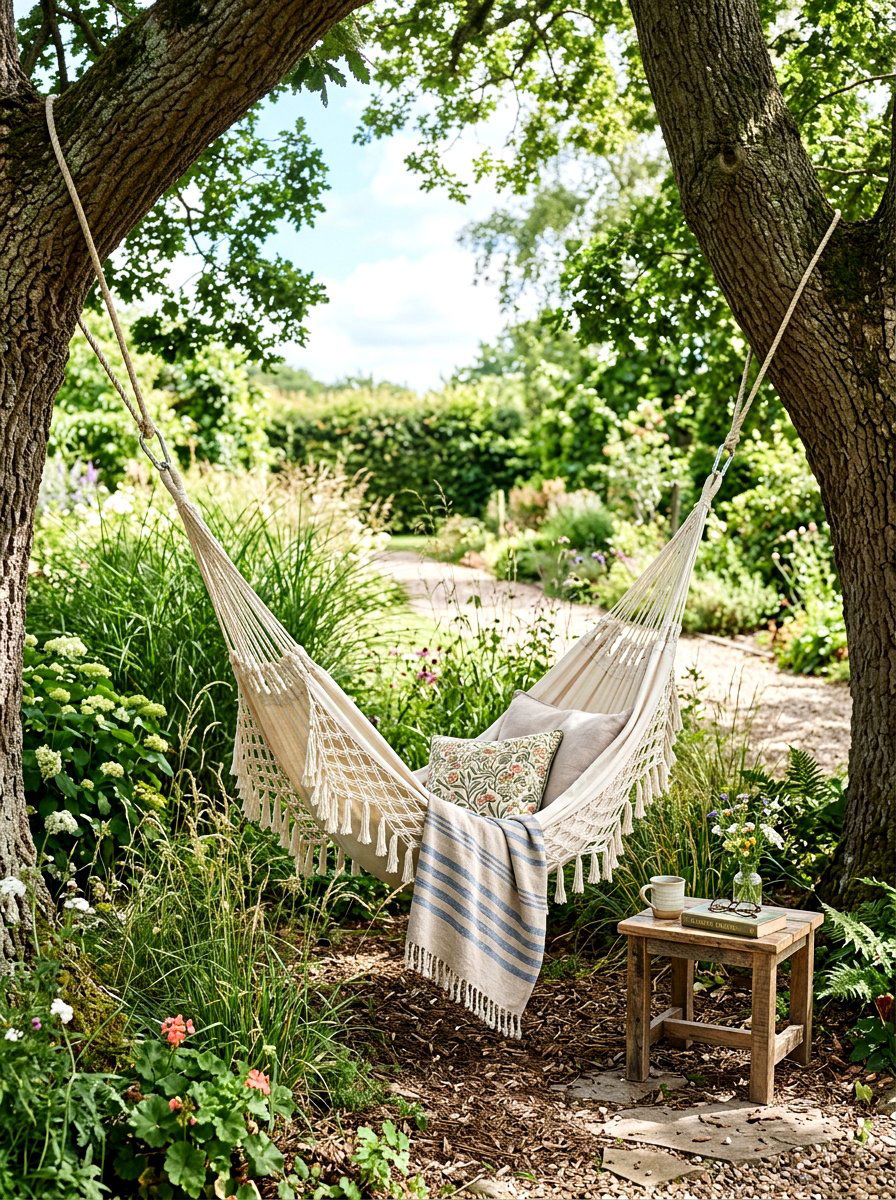 Garden Hammock Setup - 25 Spring Garden Party Ideas