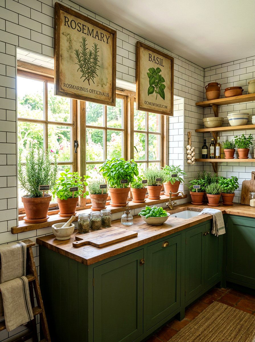 Garden Herb Kitchen - 25 Spring Kitchen Sign Ideas