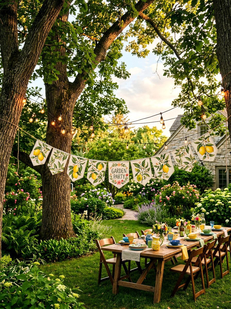 Garden Party Banner - 25 Spring Banner Ideas