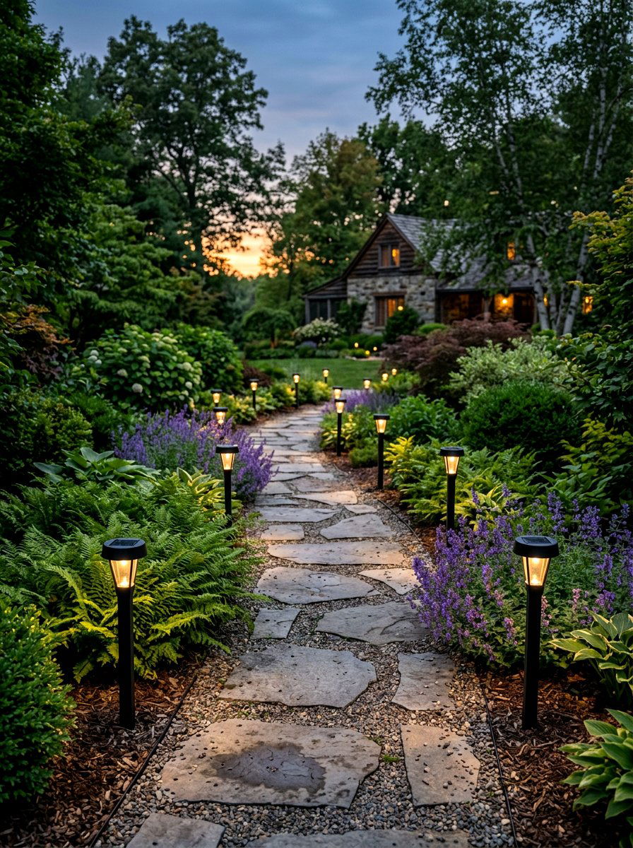Garden Path Lighting - 25 Spring Yard Decor Ideas