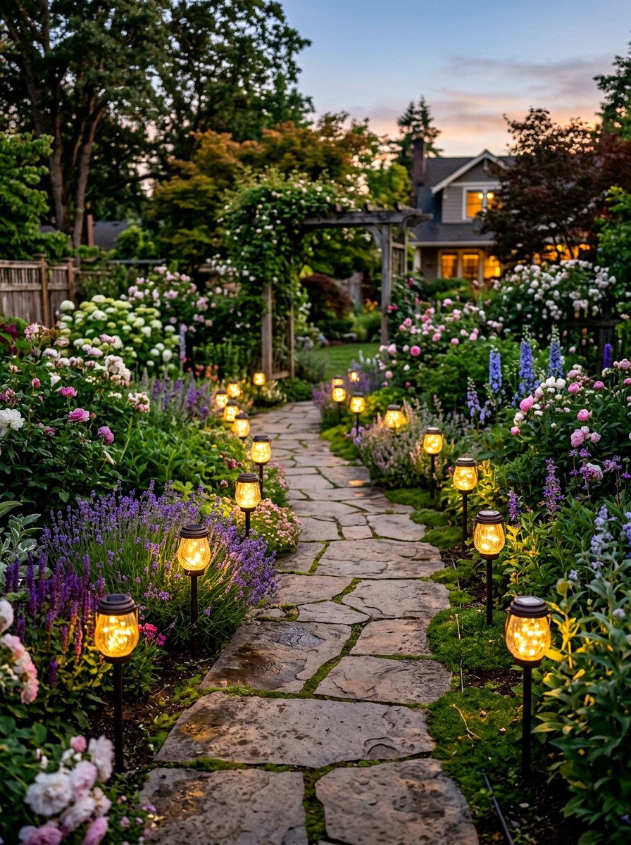 Garden Pathway Lighting - 25 Spring Party Decor Ideas