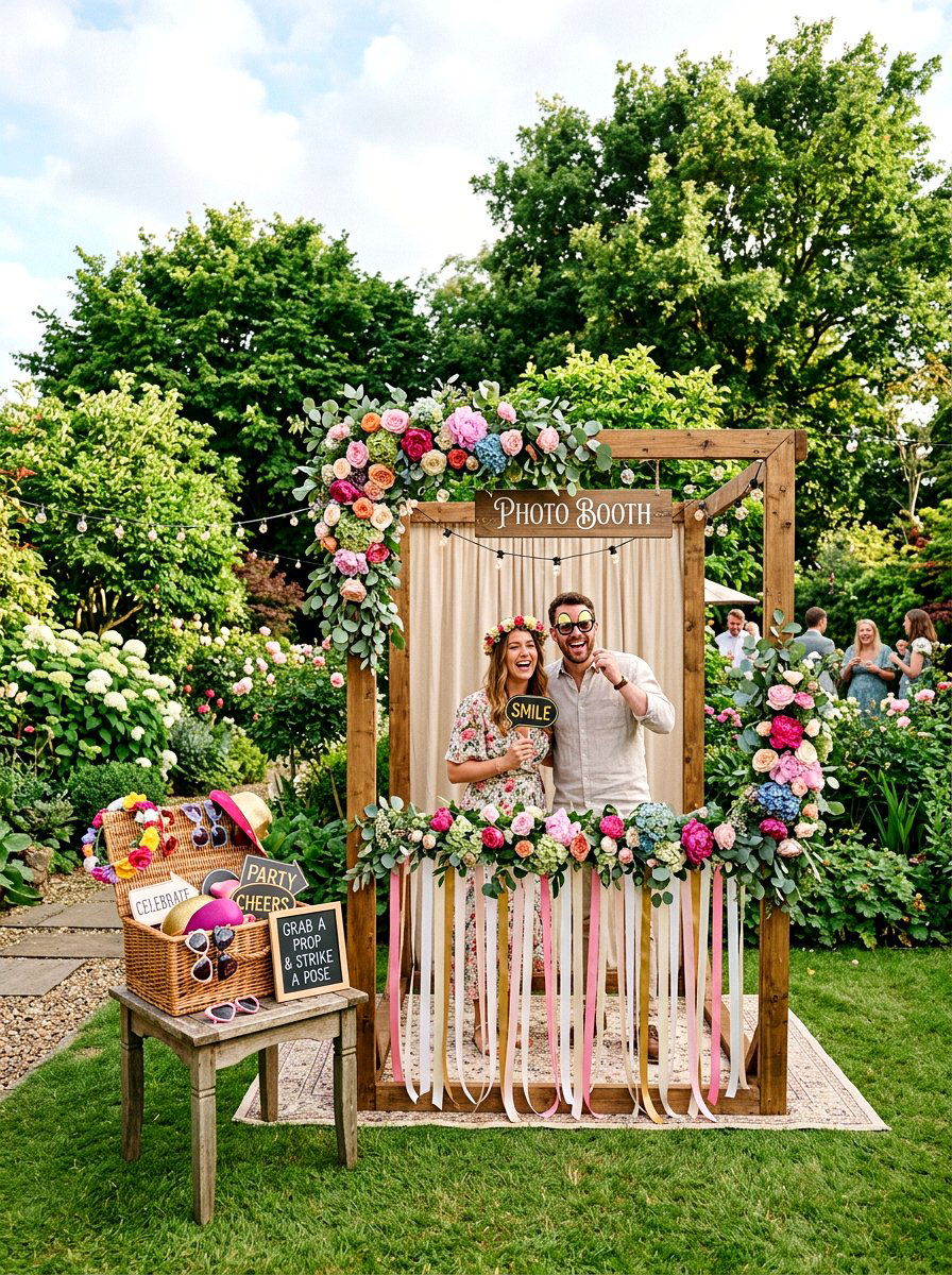 Garden Photo Booth - 25 Spring Garden Party Decor Ideas