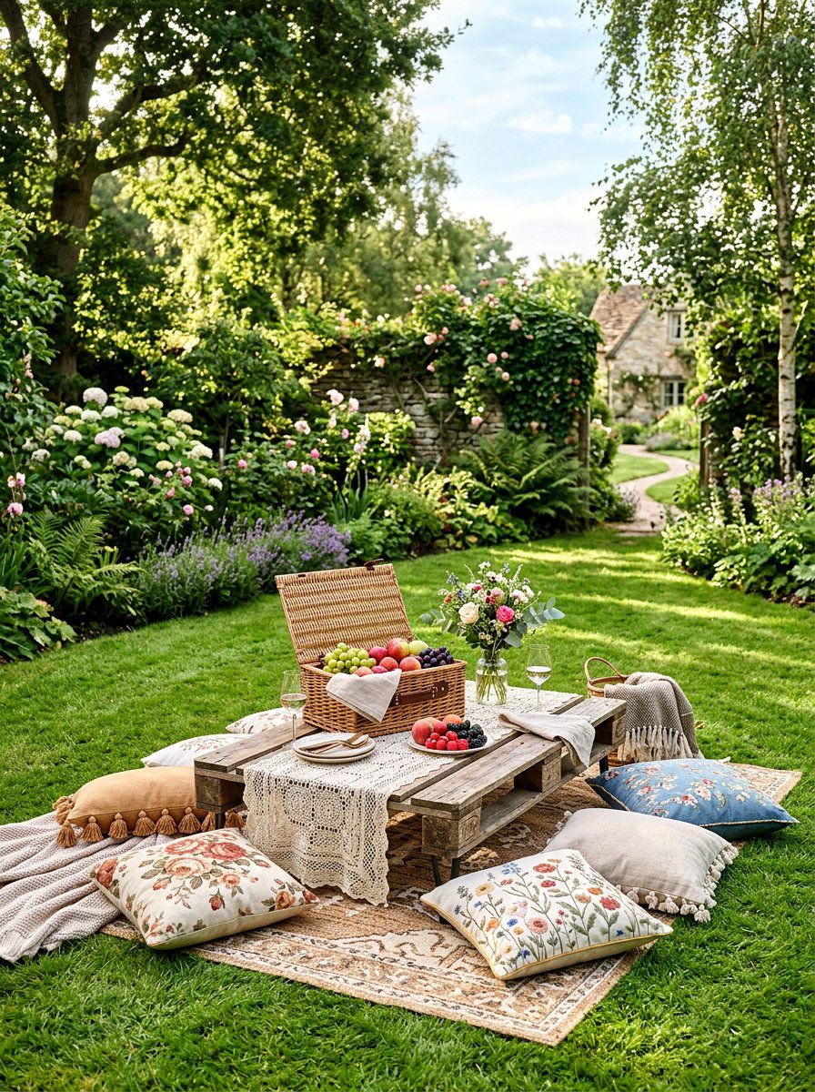 Garden Picnic Setup - 25 Spring Photo Booth Ideas