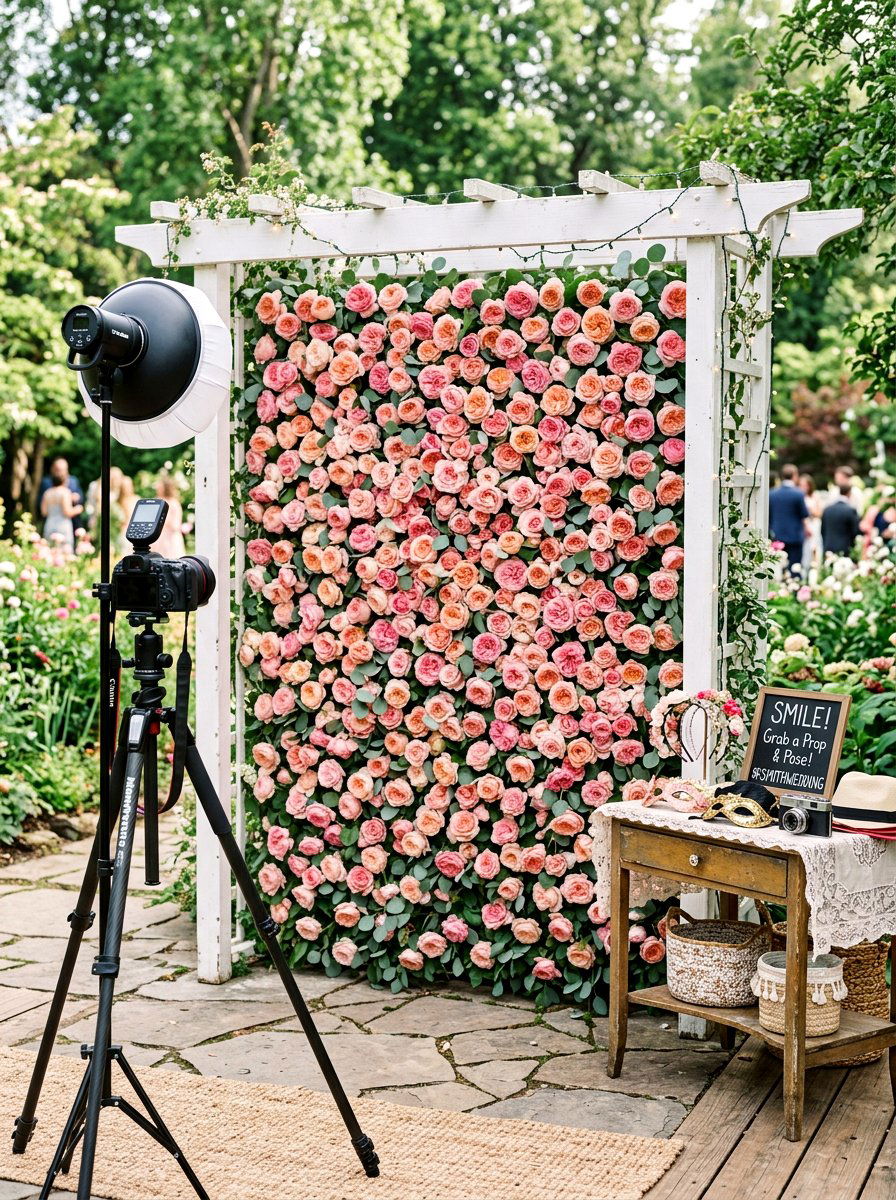 Garden Rose Backdrop - 25 Spring Wedding Flower Ideas