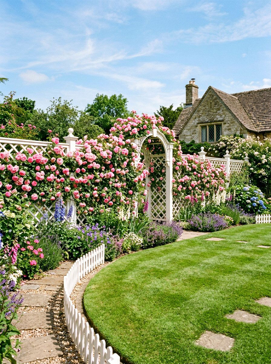 Garden Rose Lattice Fence - 25 Spring Lattice Wall Decor Ideas