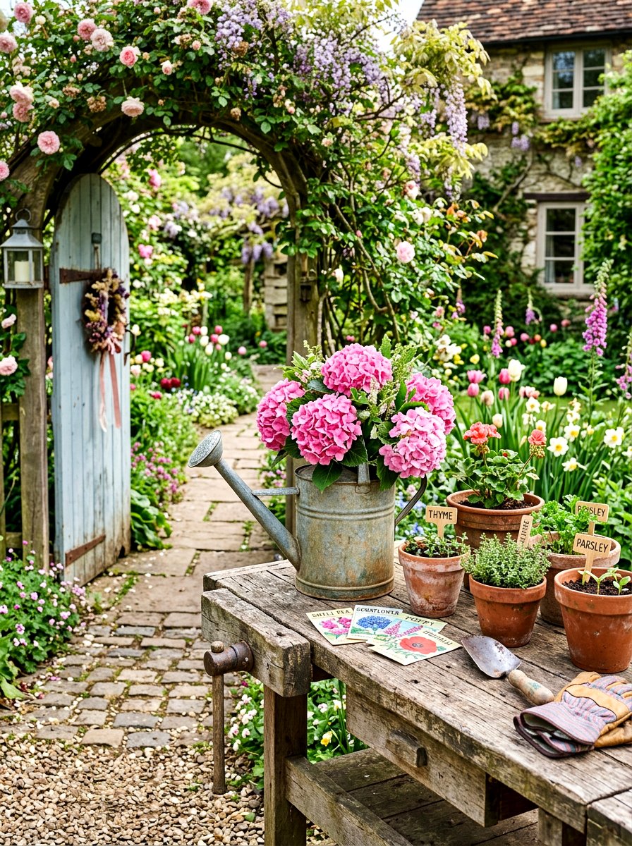 Garden Spring Entryway - 25 Spring Entryway Table Decor Ideas