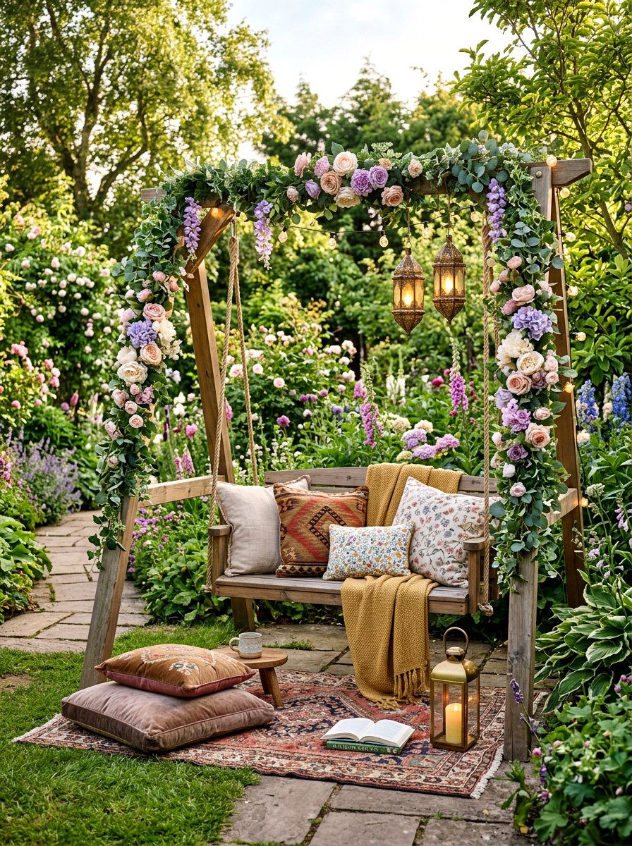 Garden Swing Decor - 25 Spring Wedding Reception Decor Ideas