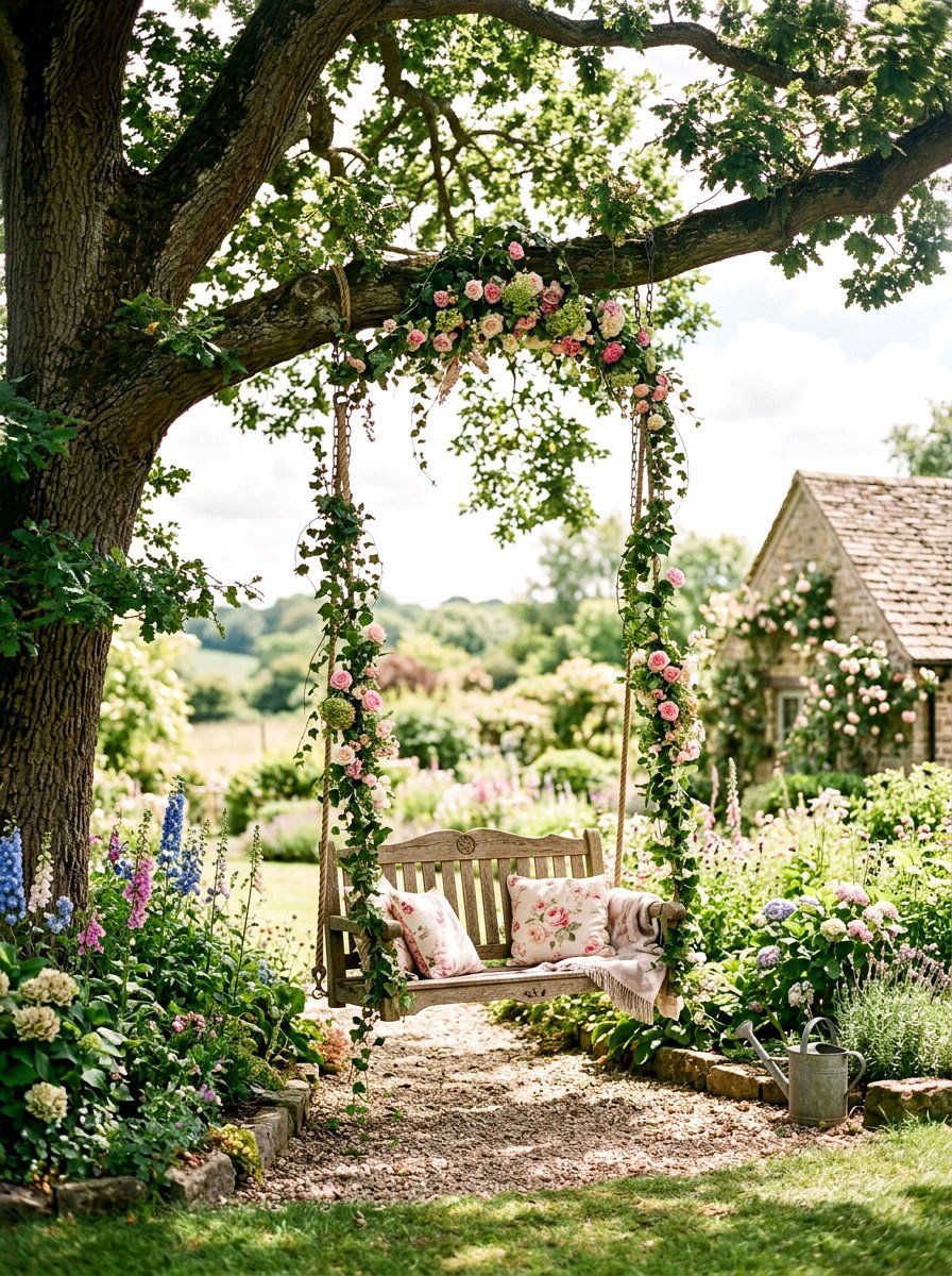 Garden Swing Seat - 25 Spring Photo Booth Ideas