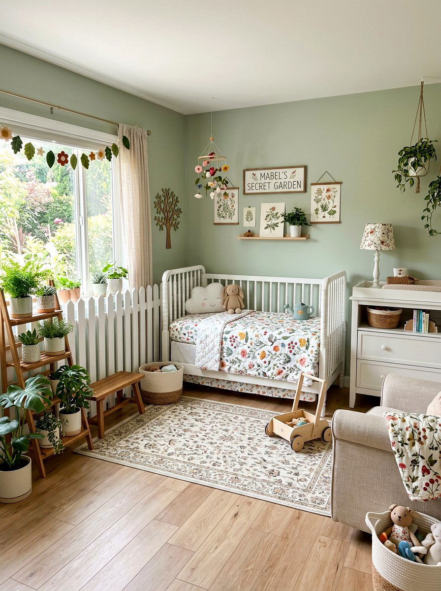 Garden Theme Nursery - 25 Spring Crib Decor Ideas