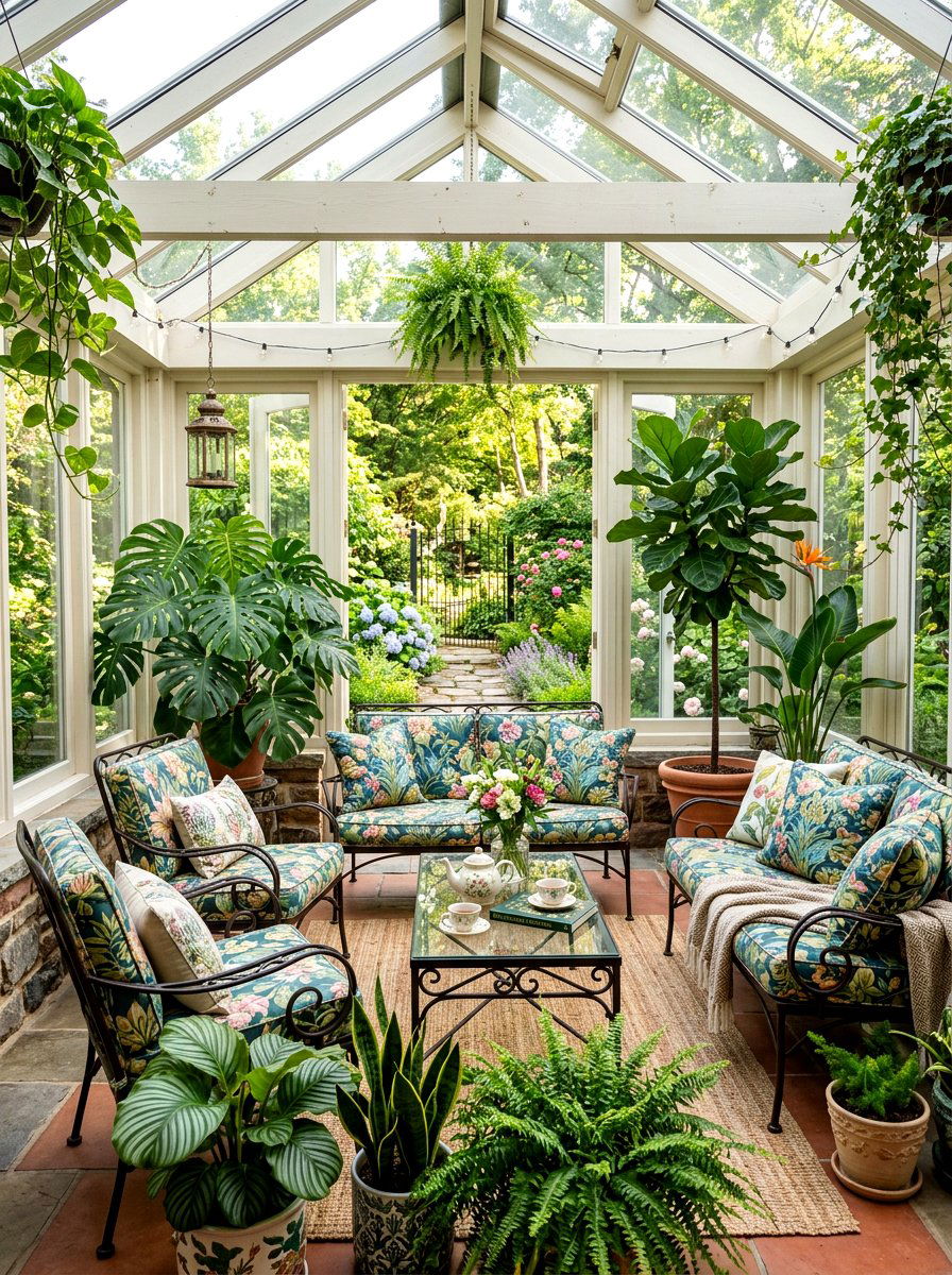 Garden Theme Sunroom - 25 Spring Boutique Decor Ideas