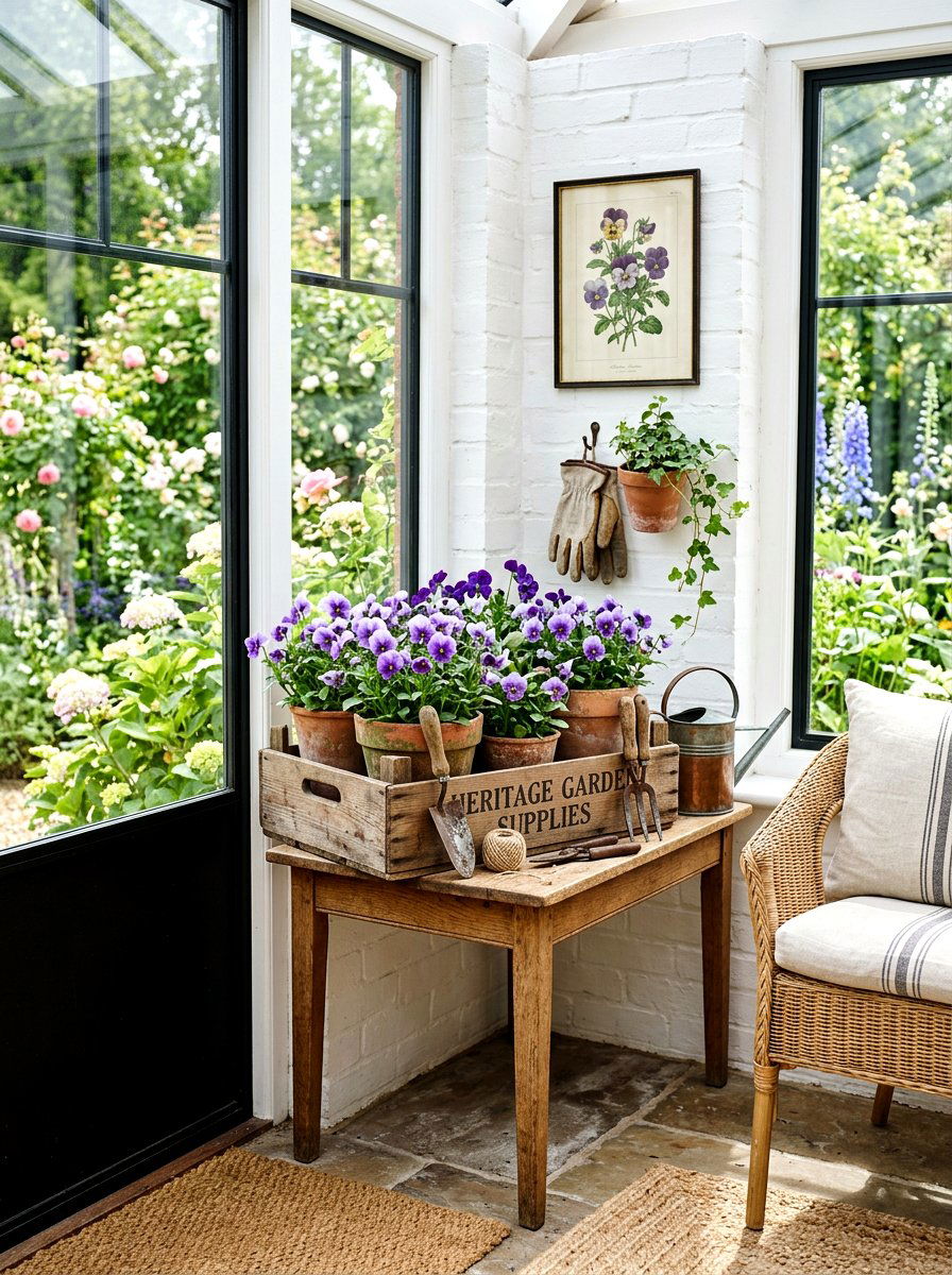 Garden Theme Vignette - 25 Spring Vignette Ideas