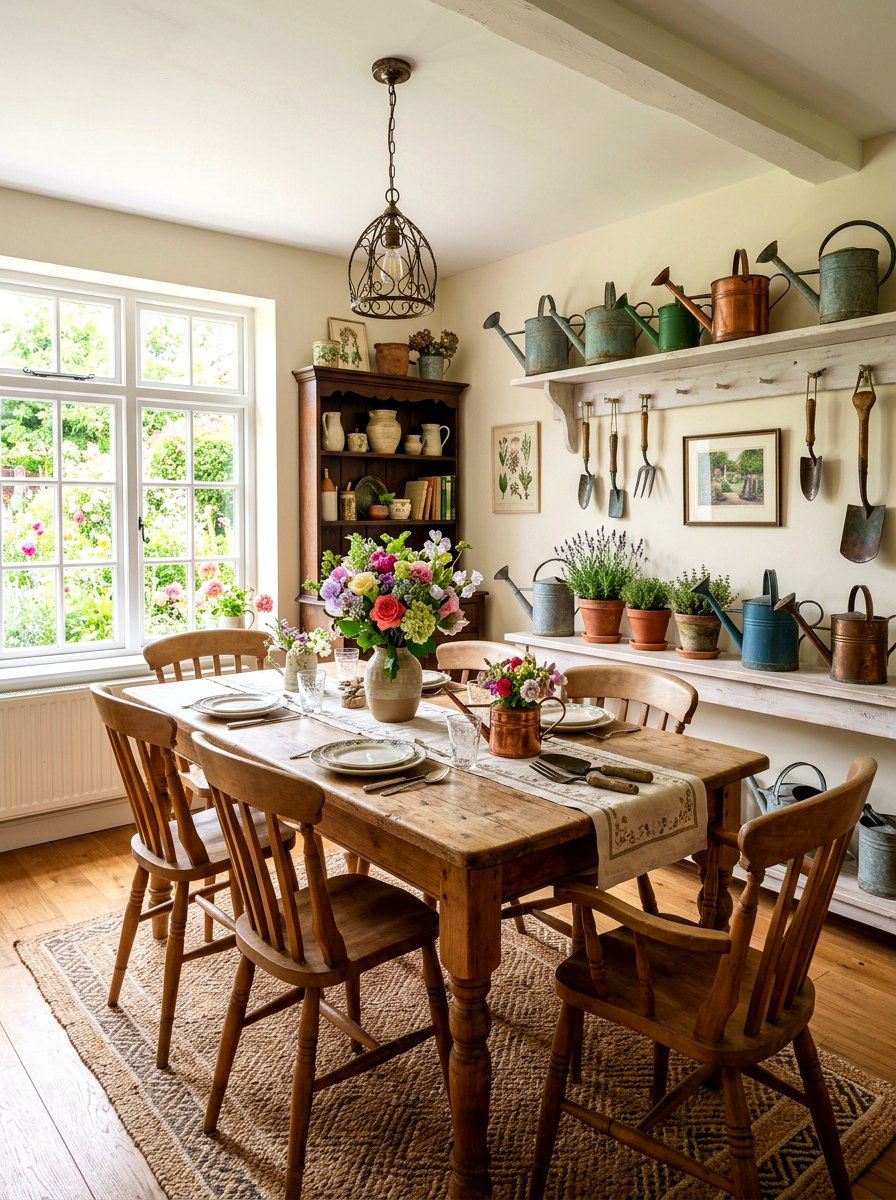 Garden Tool Decor - 25 Spring Nature Table Ideas