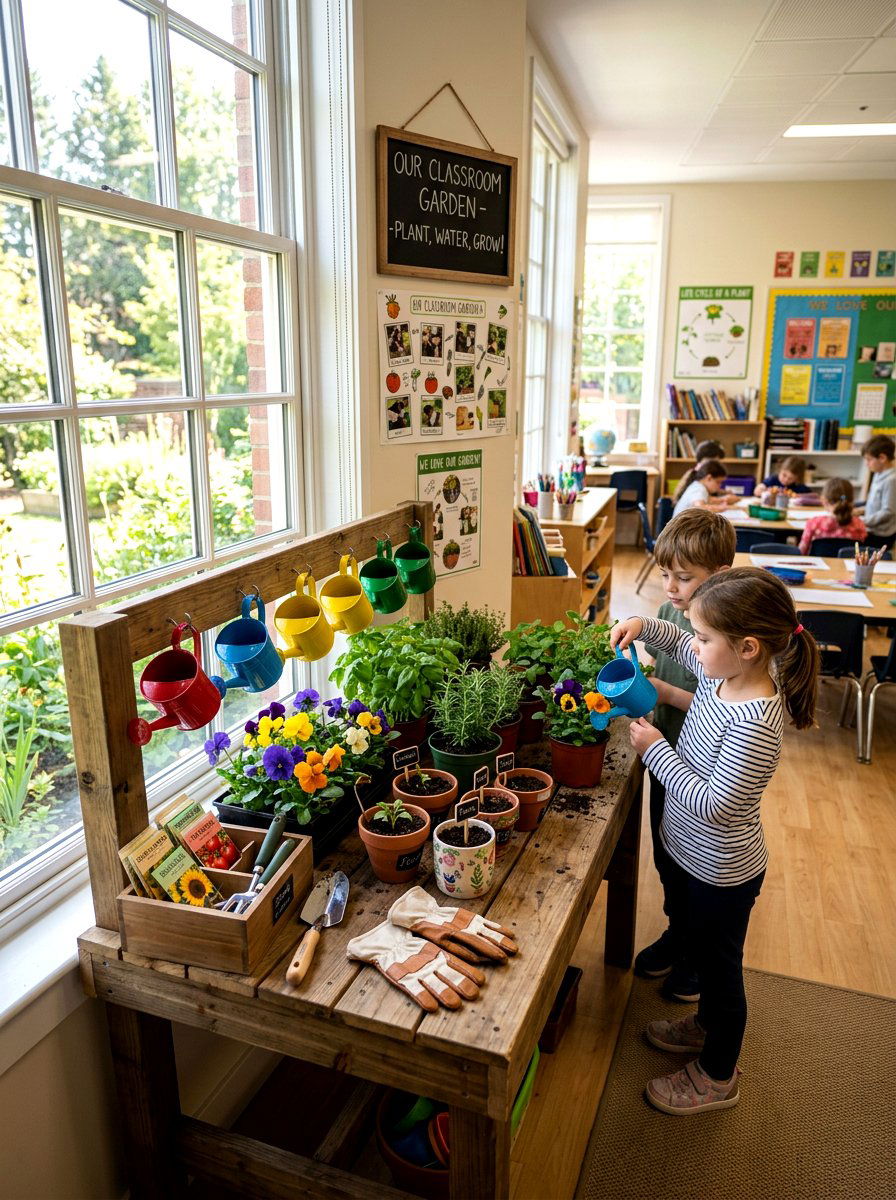 Garden Watering Station - 25 Spring Classroom Decor Ideas